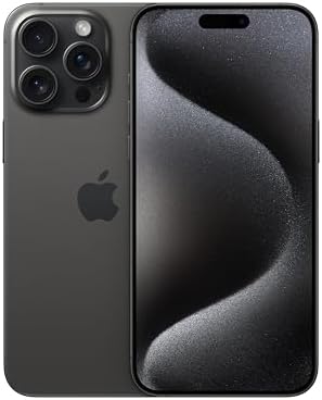 Apple iPhone 15 Pro Max, 512GB, Black Titanium - Unlocked (Renewed)